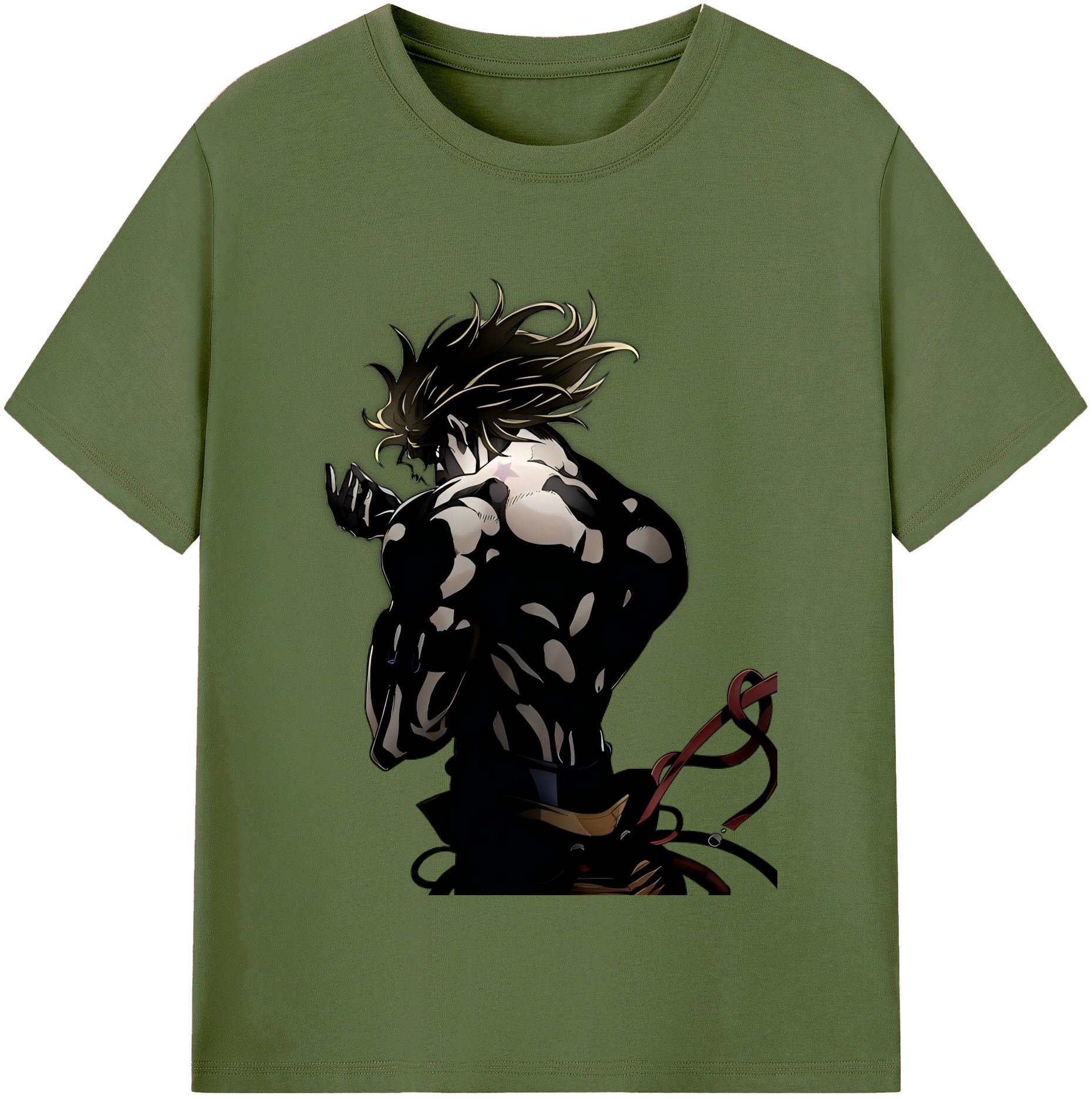 （画像用） ジョジョの奇妙な冒険 ディオ?ブランドー JoJo's Bizarre Adventure Dio Brando 綿100％半袖Tシャツ（フロントプリント）